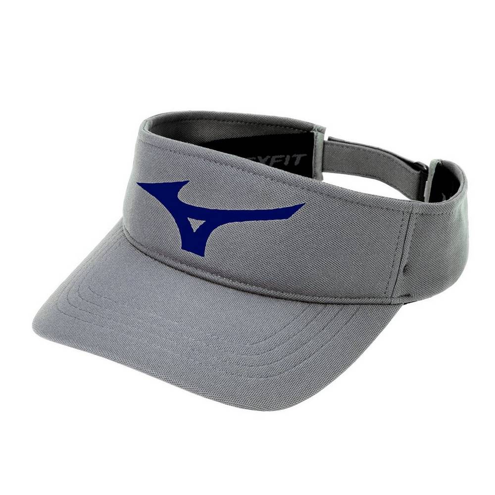 Mens Mizuno Diamond Baseball Visor Grey/Royal Philippines (QOLVZD392)